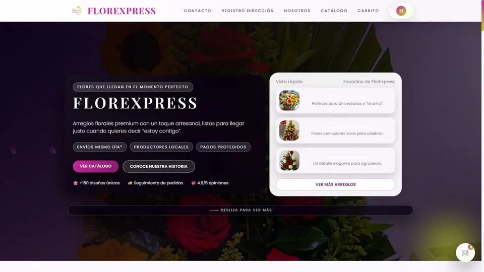 Vista del proyecto FlorExpress